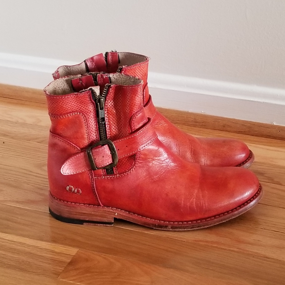 Bed Stu Red Rebecca Booties